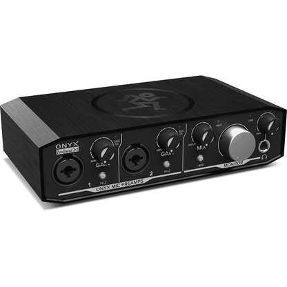 Mackie Onyx Producer 2.2 USB Audio Interface | 2-in-2-out USB 2.0 Audio Interface | MIDI I/O | 24-bit/192kHz | 2 Onyx Mic Preamps | Zero-latency Direct Monitoring | Software Bundle