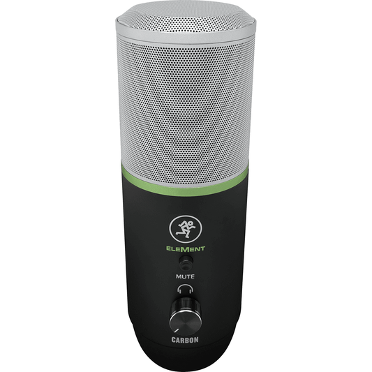 Mackie EM-CARBON USB Condenser Microphone | Large-diaphragm USB-C Condenser Microphone | 5 Selectable Polar Patterns | Headphone Output