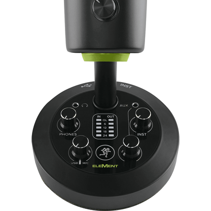 Mackie EM-CHROMIUM USB Condenser Microphone with 2-channel Mixer | 4 Selectable Polar Patterns | 1/4" Instrument Input | 1/8" Stereo Input | Headphone Output | 16-bit/48kHz Conversion