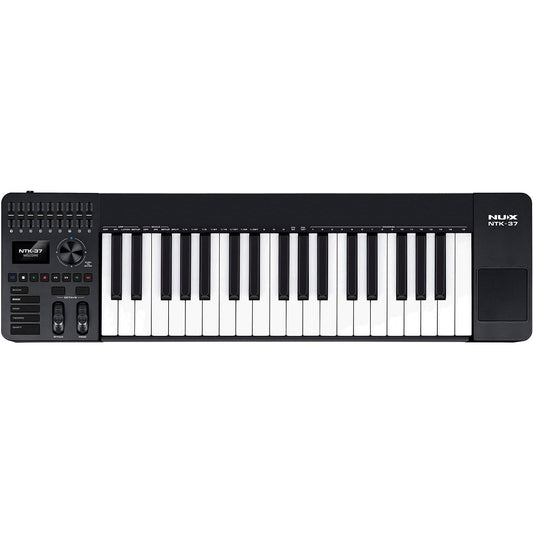 NUX NTK-37 MIDI Master Keyboard | 37-Key Keyboard with 9 Faders and 8 Potentiometers | Included Software