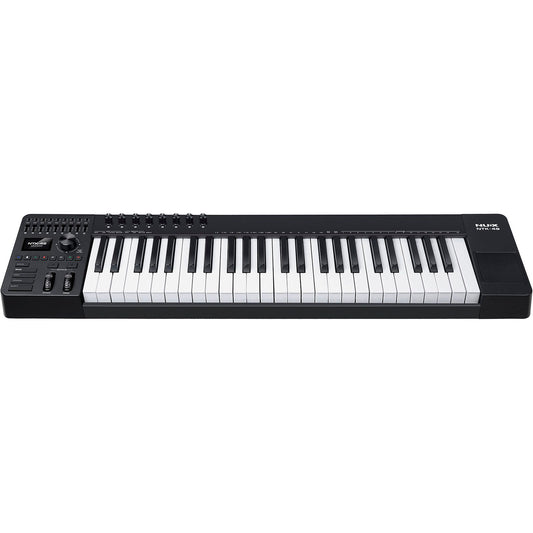 NUX NTK-49 MIDI Master Keyboard | 49-Key Keyboard with 9 Faders and 8 Potentiometers | Included Software