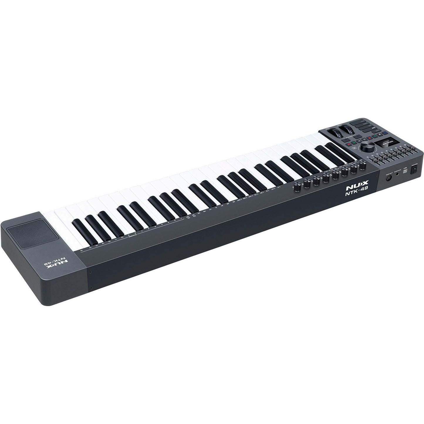 NUX NTK-49 MIDI Master Keyboard | 49-Key Keyboard with 9 Faders and 8 Potentiometers | Included Software