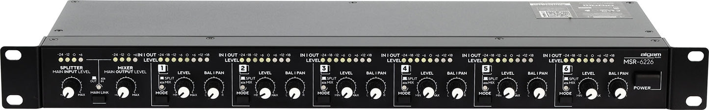 Algam Audio MSR-6226 Раков 6-в-2 Миксер / 2-в-6 Сплитер