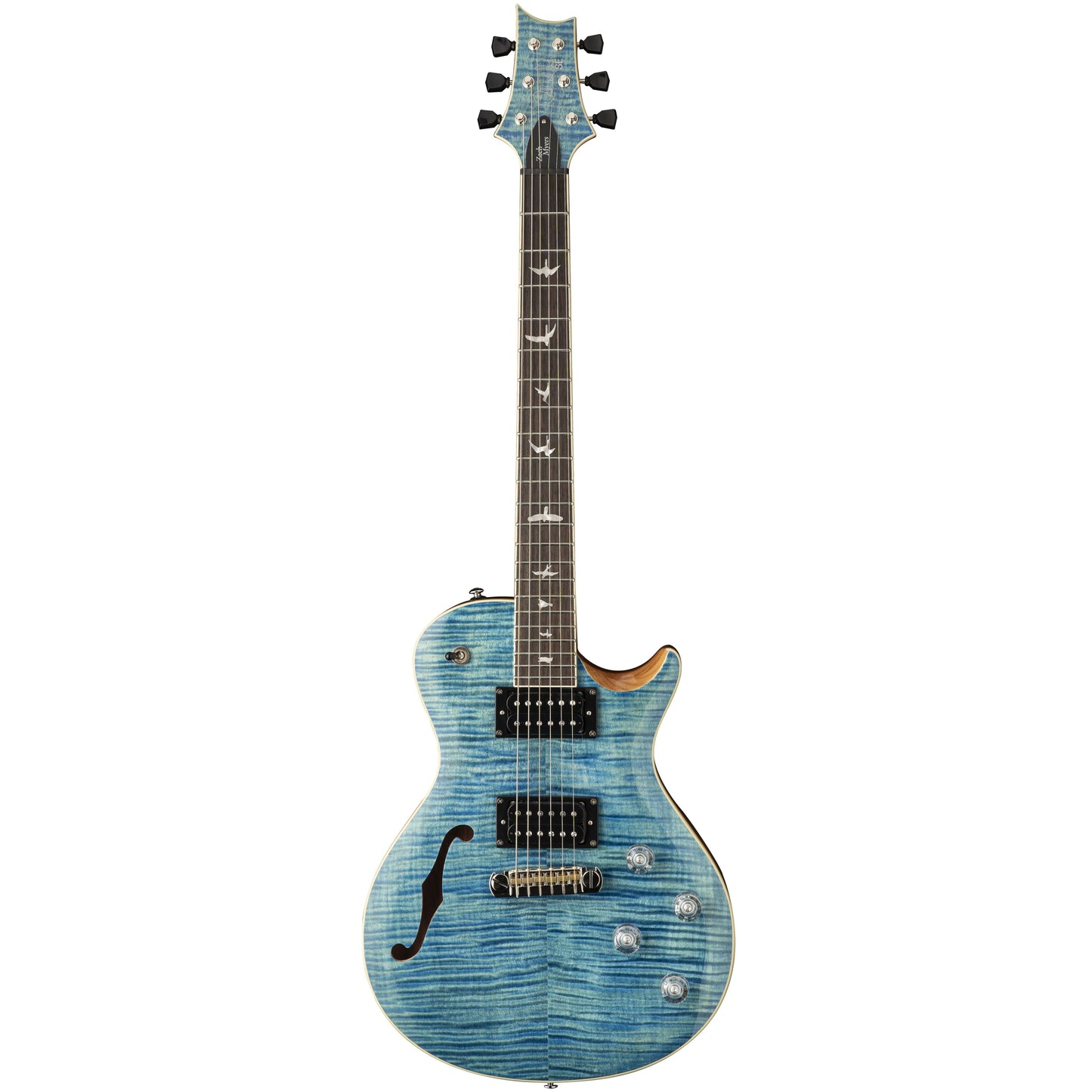 PRS SE Zach Myers Signature Semi-Hollow Electric Guitar in Myers Blue | ZM3MC | PRS Gig Bag Included
