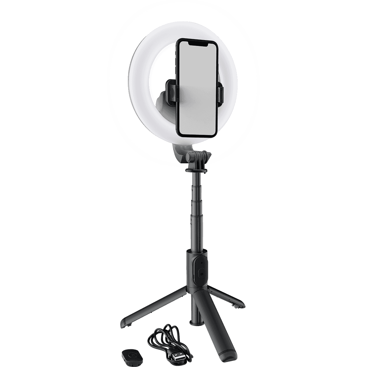 Mackie mRING-6 Ring Light | 6” Battery Powered with Convertible Selfie Stick