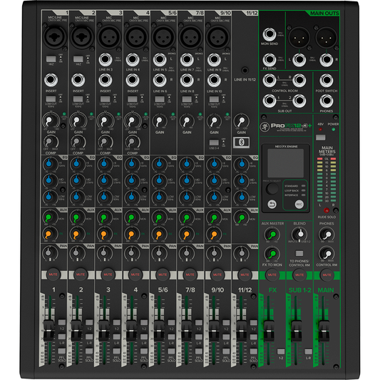 Mackie PROFX12V3+ 12-Channel Analog Mixer | Pro Effects and Digital EQ | Bluetooth