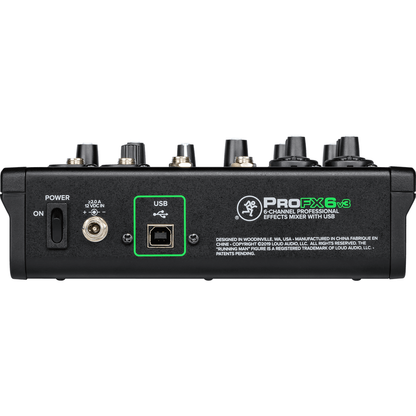 Mackie ProFX6v3 6-channel Mixer with USB and Effects | Built-In USB Interface | Includes Recording Software | Suitable for Studio and Stage