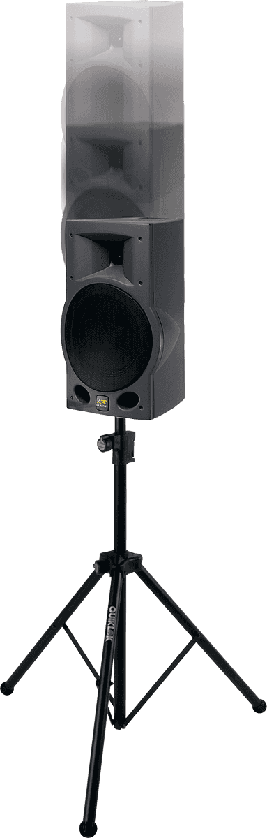 QuikLok SP-282BK Pair Aluminium Speaker Stands with Air-Cushion System | Black