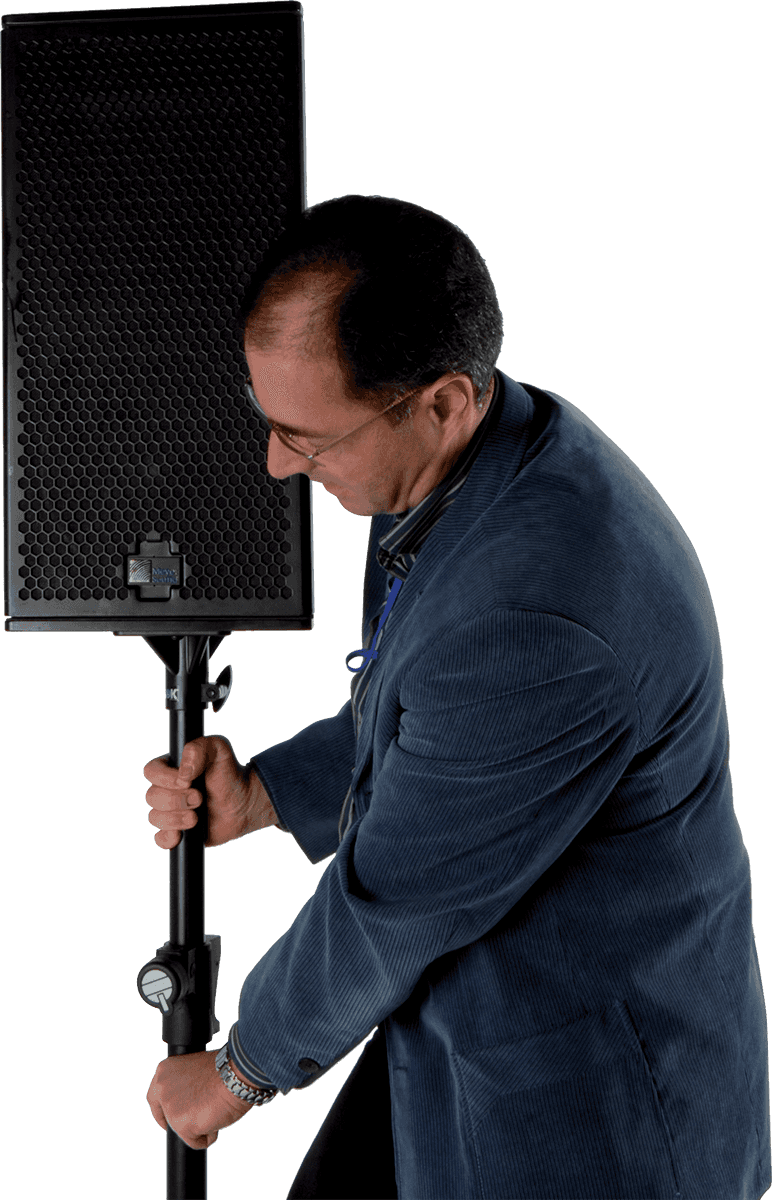 QuikLok SP-282BK Pair Aluminium Speaker Stands with Air-Cushion System | Black