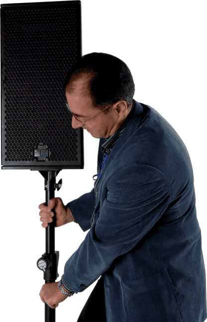 QuikLok SP-282BK Pair Aluminium Speaker Stands with Air-Cushion System | Black