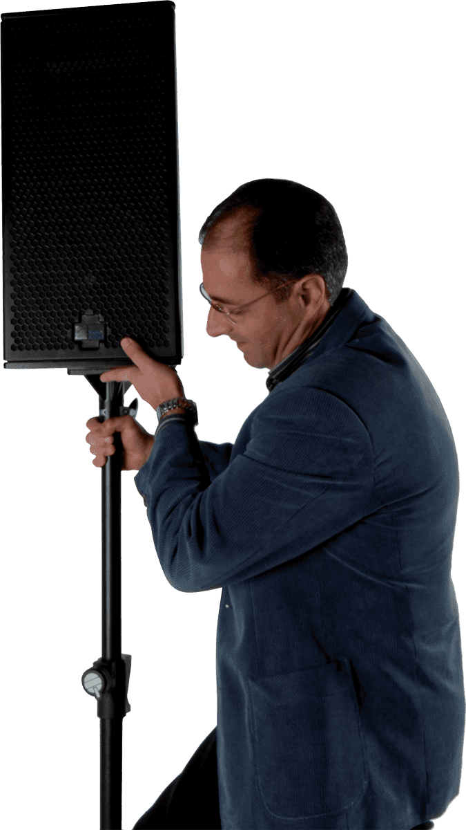 QuikLok SP-282BK Pair Aluminium Speaker Stands with Air-Cushion System | Black