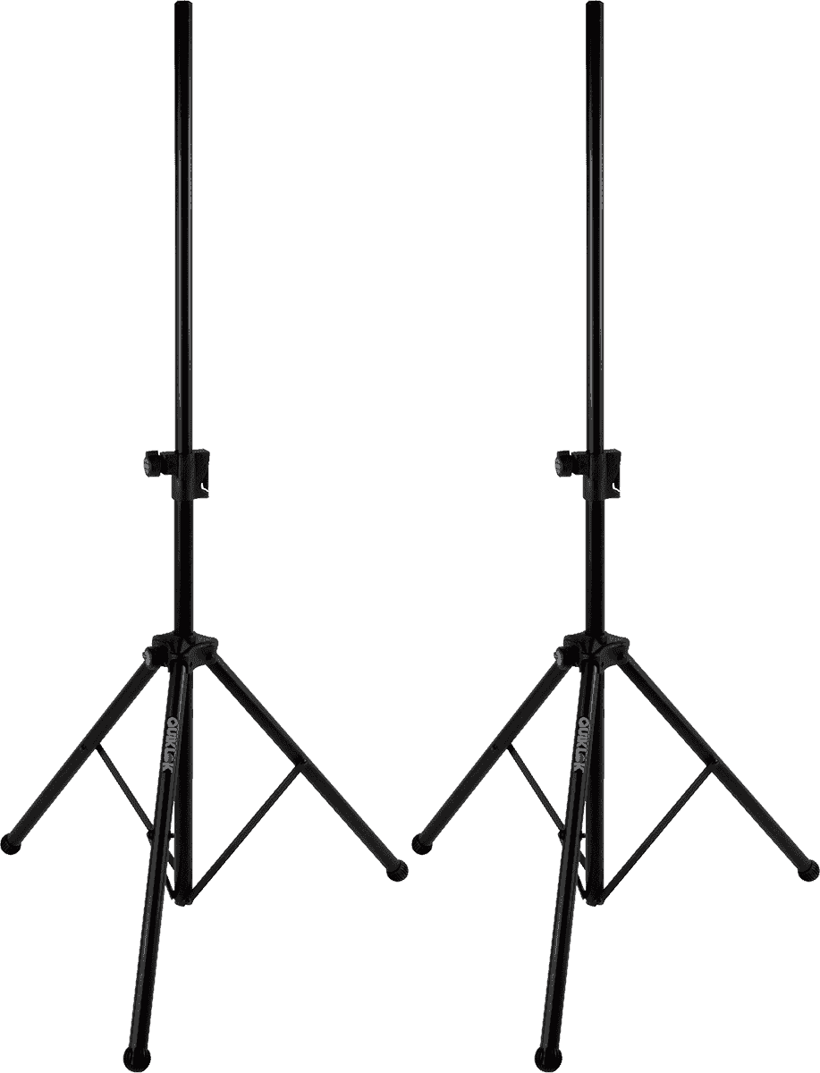 QuikLok SP-282BK Pair Aluminium Speaker Stands with Air-Cushion System | Black