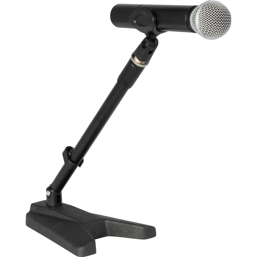 Short Microphone Stand by Quik Lok | With Short Triangular Base