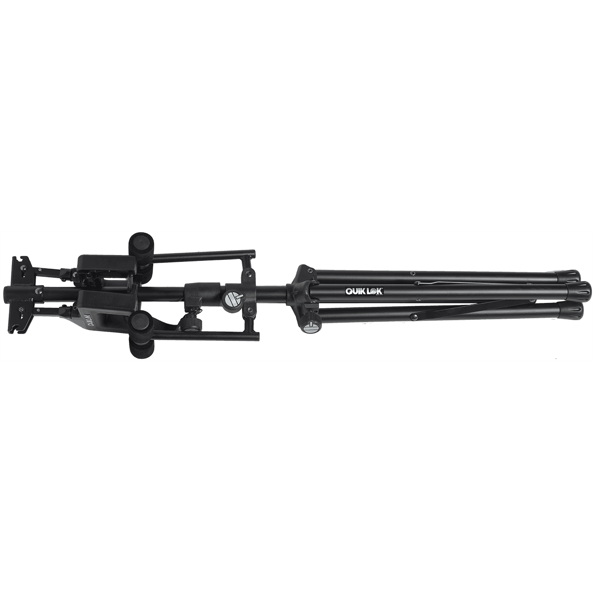 Double Universal Guitar Stand with Self-Locking System by Quik Lok | Foldable and Height Adjustable