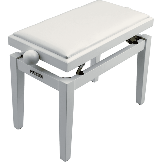 Quiklok PB100WHS Deluxe Piano Bench | Matt White