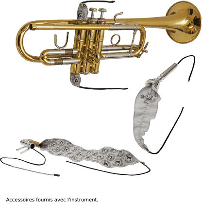 Bb Gold lacquered Cornet with soft case by SML Paris | CO50