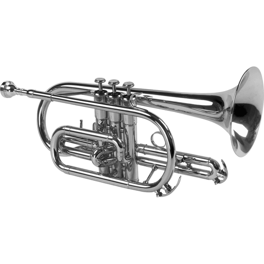 Bb Silver Plated Cornet with Soft Case by SML Paris | CO50-S