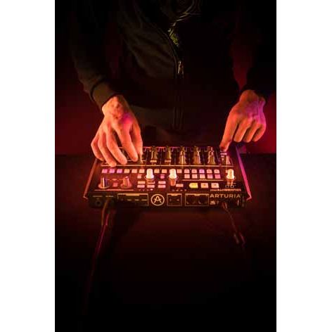 DRUMBRUTE Impact by Arturia | Streamlined analog drum machine with high-energy, big-attitude sounds,  with included software