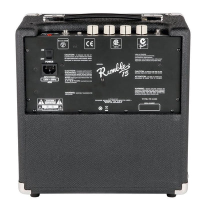 Fender Rumble 15 V3 Bass Amp | 15 Watts| EQ Controls | Aux in and Headphone Out